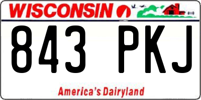 WI license plate 843PKJ