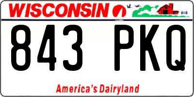 WI license plate 843PKQ