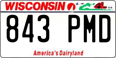 WI license plate 843PMD