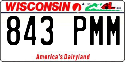 WI license plate 843PMM