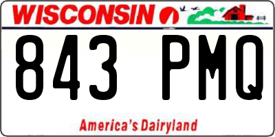 WI license plate 843PMQ