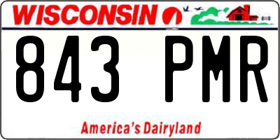 WI license plate 843PMR