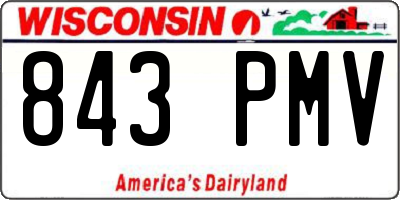 WI license plate 843PMV