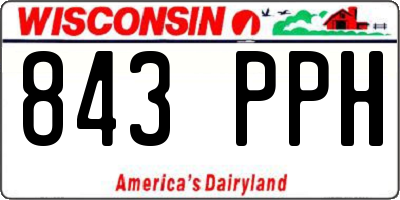 WI license plate 843PPH