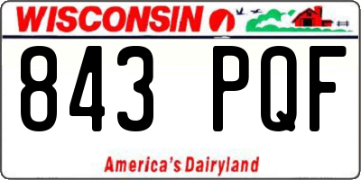 WI license plate 843PQF