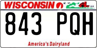 WI license plate 843PQH