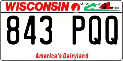 WI license plate 843PQQ