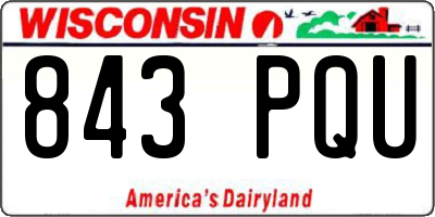 WI license plate 843PQU
