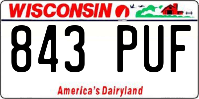 WI license plate 843PUF