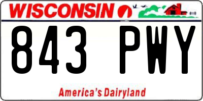 WI license plate 843PWY
