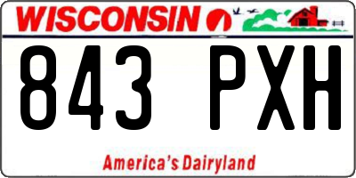 WI license plate 843PXH