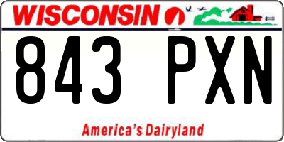 WI license plate 843PXN