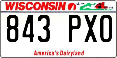 WI license plate 843PXO
