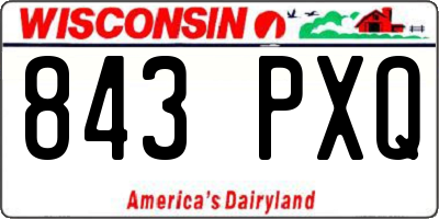 WI license plate 843PXQ