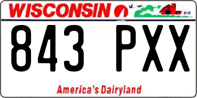 WI license plate 843PXX