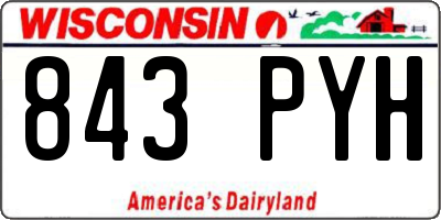 WI license plate 843PYH