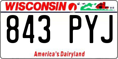 WI license plate 843PYJ