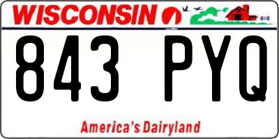 WI license plate 843PYQ