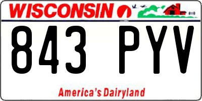 WI license plate 843PYV