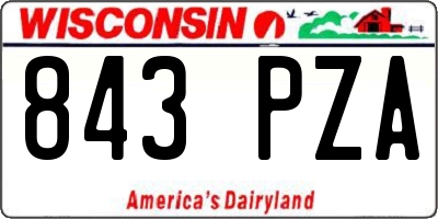 WI license plate 843PZA