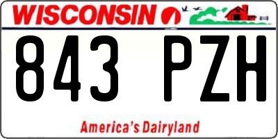 WI license plate 843PZH