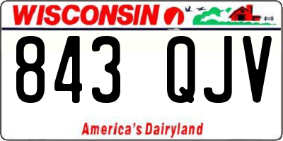 WI license plate 843QJV