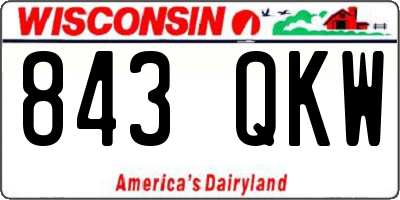 WI license plate 843QKW