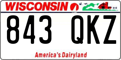 WI license plate 843QKZ