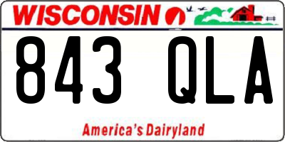 WI license plate 843QLA