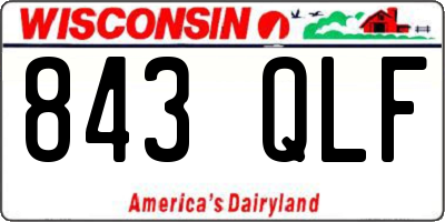 WI license plate 843QLF