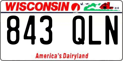 WI license plate 843QLN