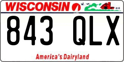 WI license plate 843QLX