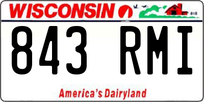 WI license plate 843RMI