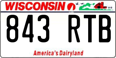 WI license plate 843RTB