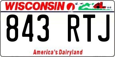WI license plate 843RTJ