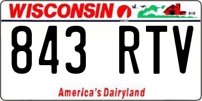 WI license plate 843RTV