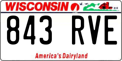 WI license plate 843RVE