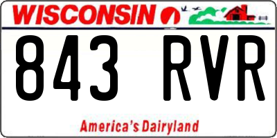WI license plate 843RVR