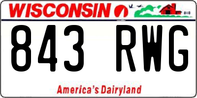 WI license plate 843RWG