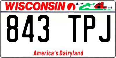 WI license plate 843TPJ