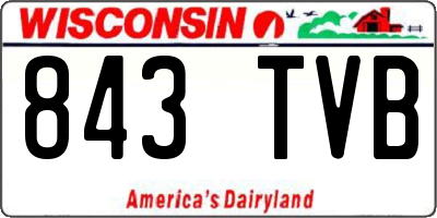 WI license plate 843TVB