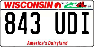 WI license plate 843UDI