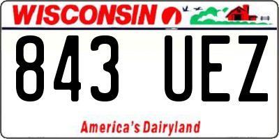 WI license plate 843UEZ