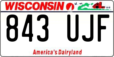 WI license plate 843UJF