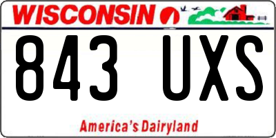 WI license plate 843UXS