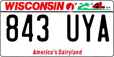 WI license plate 843UYA
