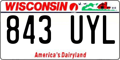 WI license plate 843UYL