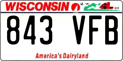 WI license plate 843VFB