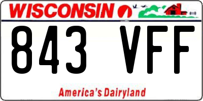 WI license plate 843VFF