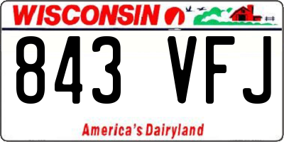 WI license plate 843VFJ
